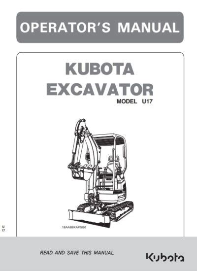 kubota u17 manual